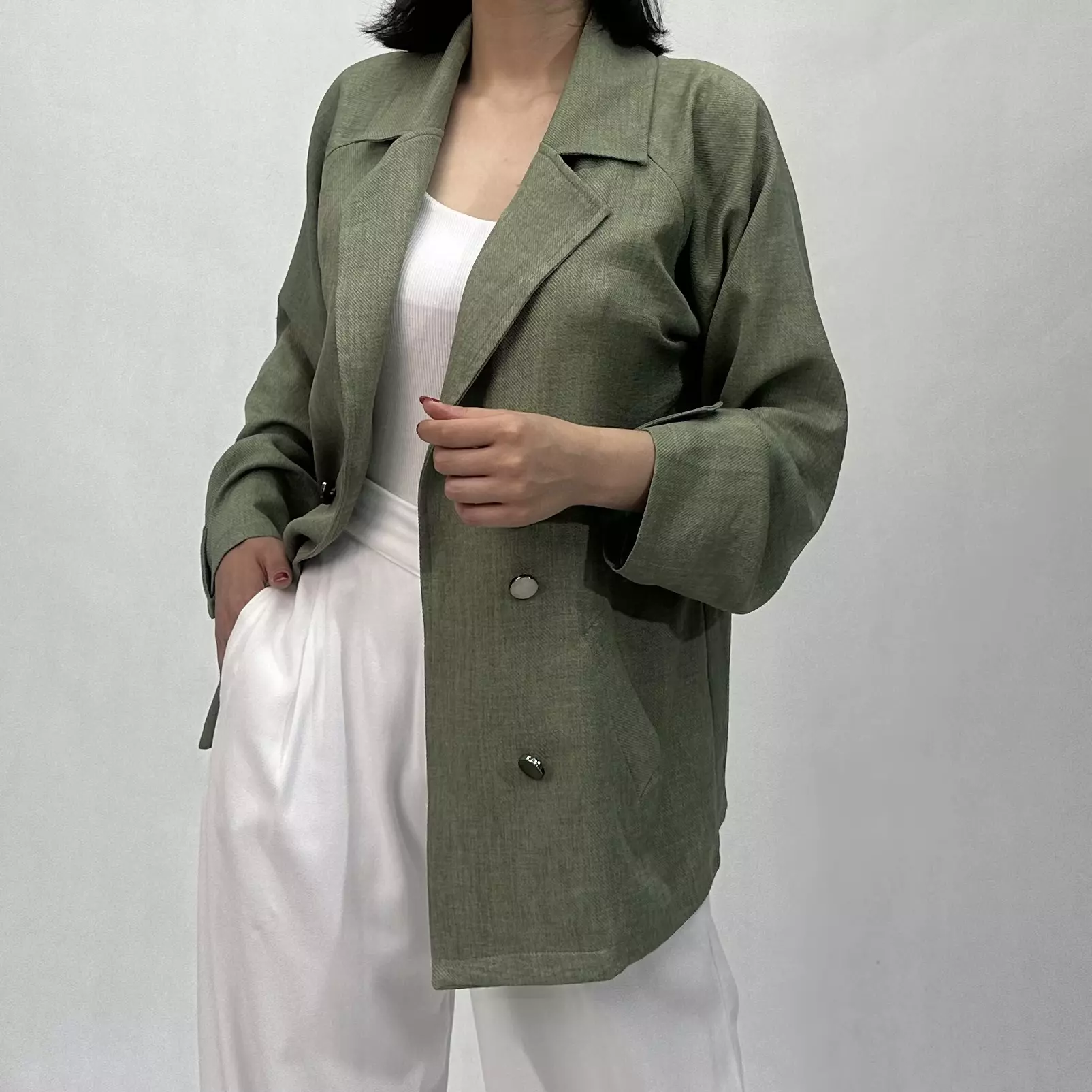 کت زنانه یقه انگلیسی 00191462039 3